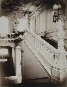 Pałac Stroganowa w Sankt Petersburgu. Wspaniałe schody z dolnym przedsionkiem, lata 60. XIX w.