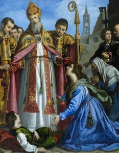Święty Zenobiusz ożywia martwego chłopca, prawdopodobnie ok. 1610-20 (olej na płótnie)