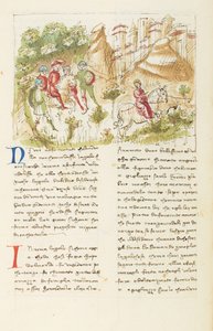 Dekameron, Rzymska wieś; Agnolella uciekająca przed bandytami, Piąty dzień, opowiadanie 3. autorstwa Giovanni Boccaccio