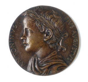 Medal przedstawiający Antonina Piusa: prostoliniowy autorstwa Giovanni Boldù