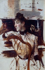 Alaide Banti z profilu autorstwa Giovanniego Boldiniego (1842-1931) autorstwa Giovanni Boldini