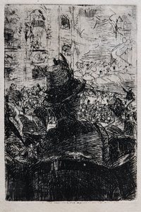 W Operze w Paryżu, ok. 1880 r. (Papier w paski) autorstwa Giovanni Boldini