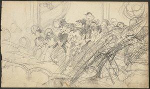 Publiczność w paryskim teatrze I autorstwa Giovanni Boldini