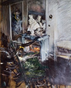 Kardynał Bernini w pokoju malarza – Giovanni Boldini (1842-1931), olej na płótnie, 53x46 cm autorstwa Giovanni Boldini