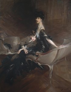 Consuelo Vanderbilt, księżna Marlborough i jej syn, Lord Ivor Spencer-Churchill, 1906 autorstwa Giovanni Boldini