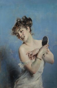 Giovane donna in déshabillé La toilette, c. 1880.    1138464   pl       polish Successfully Translated  Original: Retreat of the Grande Armée from Moscow in 1812, 1813 Translat: Retreat of the Grande Armée from Moscow in 1812, 1813 1193368 pl polish Succes autorstwa Giovanni Boldini