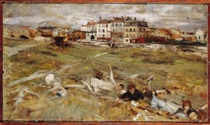 Włochy, Przedmieście Paryża (olej na płótnie) autorstwa Giovanni Boldini