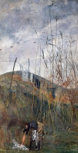 Chłopka odbiera pranie autorstwa Giovanni Boldini