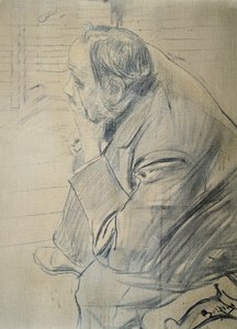 Portret Edgara Degasa autorstwa Giovanniego Boldiniego (1842-1931) Węgiel na płótnie, 605x46 cm, ok. 1885 autorstwa Giovanni Boldini