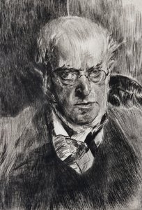 Portret malarza Adolpha Menzla, detal autorstwa Giovanni Boldini