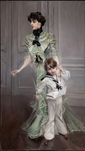 Portret pani Hugo i jej syna, 1898 r. autorstwa Giovanni Boldini