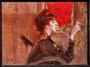 Czerwona kurtyna autorstwa Giovanni Boldini