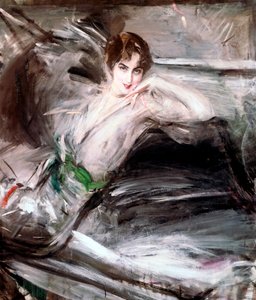 Kobieta siedziała na krześle, ok. 1860 r. autorstwa Giovanni Boldini