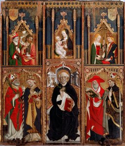Ołtarz Reghezza: Św. Dominika na tronie (olej na desce, ok. 1472) autorstwa Giovanni Canavesio