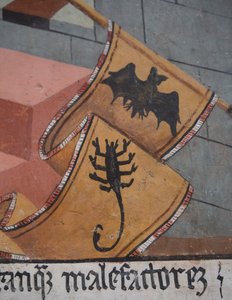 Sąd Ostateczny, szczegół, ok.1492 (fresk) autorstwa Giovanni Canavesio