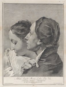 Młody mężczyzna obejmujący dziewczynę, 1743. autorstwa Giovanni Cattini