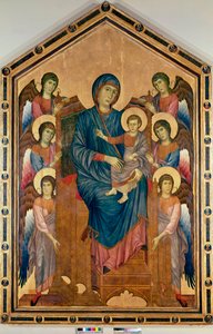 Matka Boska z Dzieciątkiem w Majeście w otoczeniu sześciu aniołów (XIII w., tempera na drewnie)