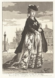 La Dame Venitienne en habit de masque (Wenecka kobieta w karnawałowej sukni) autorstwa Giovanni David