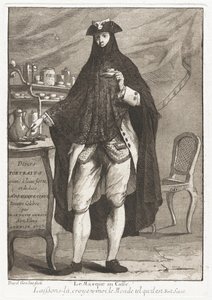 Le Masque au caffé (Zamaskowany mężczyzna biorący kawę)