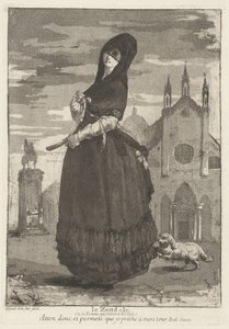 Le Zendale (Kobieta w kapturze lub kobieta powracająca z kościoła) autorstwa Giovanni David