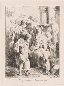 Adoracja Trzech Króli autorstwa Giovanni David, after Battista Dossi