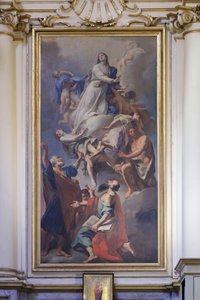 Obraz poświęcony Dziewicy, Domenico Pestrini, sanktuarium Madonny z San Luca autorstwa Giovanni Domenico Piestrini