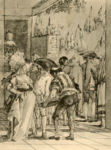 Sklep z wędzonymi wyrobami, 1791, 1928 autorstwa Giovanni Domenico Tiepolo