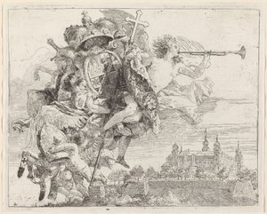 Ramiona Karola Philippa von Greiffenklau, księcia biskupa Würzburga autorstwa Giovanni Domenico Tiepolo