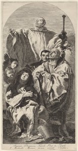 Czterech Świętych Zakonu Benedyktynów autorstwa Giovanni Domenico Tiepolo