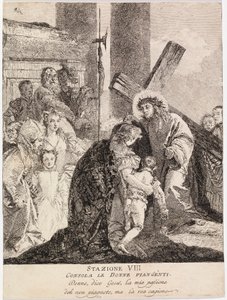 Jezus pociesza płaczące kobiety z Jerozolimy autorstwa Giovanni Domenico Tiepolo