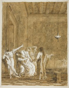 Jezus w domu Jaira autorstwa Giovanni Domenico Tiepolo