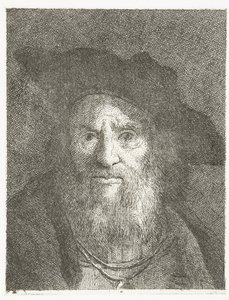 Mężczyzna z beretem Kolekcja głów (tytuł serii) Raccolta di Teste (tytuł serii) autorstwa Giovanni Domenico Tiepolo