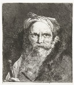 Człowiek z mieczem Kolekcja głów (tytuł serii) Raccolta di Teste (tytuł serii) autorstwa Giovanni Domenico Tiepolo