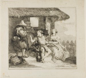 Małżeństwo Angeliki i Medoro autorstwa Giovanni Domenico Tiepolo