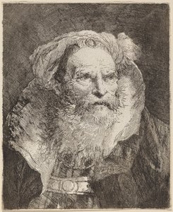 Stary człowiek medytujący autorstwa Giovanni Domenico Tiepolo
