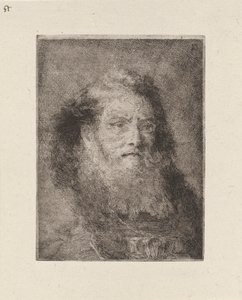 Stary człowiek z gołą głową, z Raccolta di Teste (Kolekcja głów) autorstwa Giovanni Domenico Tiepolo