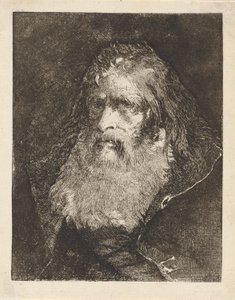Stary człowiek z gołą głową, z Raccolta di Teste (Kolekcja głów) autorstwa Giovanni Domenico Tiepolo