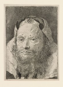 Stary człowiek z brodą, z Raccolta di Teste (Kolekcja głów) autorstwa Giovanni Domenico Tiepolo