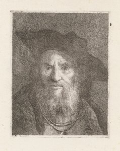 Stary człowiek w kapeluszu, z Raccolta di Teste (Kolekcja głów) autorstwa Giovanni Domenico Tiepolo