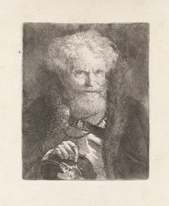 Stary mężczyzna w hełmie, z Raccolta di Teste (Zbiór głów) autorstwa Giovanni Domenico Tiepolo