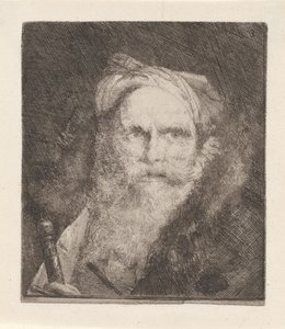 Starzec z mieczem, z Raccolta di Teste (Zbiór głów) autorstwa Giovanni Domenico Tiepolo