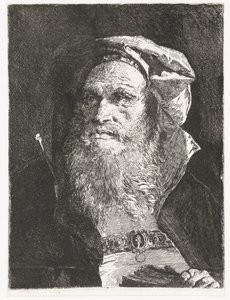 Stary człowiek z brodą i książką Kolekcja głów (tytuł serii) Raccolta di Teste (tytuł serii) autorstwa Giovanni Domenico Tiepolo