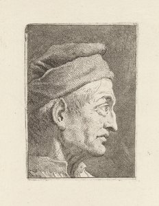 Profil starego mężczyzny, z Raccolta di Teste (Zbiór głów) autorstwa Giovanni Domenico Tiepolo