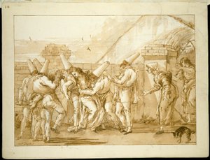 Mistrzyni Punchinello mdleje autorstwa Giovanni Domenico Tiepolo