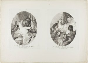 Tarquin, Lukrecja i Kleopatra uhonorowane prezentami autorstwa Giovanni Domenico Tiepolo