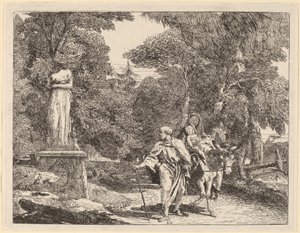 Epizod upadającego bożka autorstwa Giovanni Domenico Tiepolo