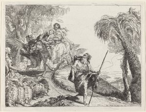 Lot z Józefem na pierwszym planie autorstwa Giovanni Domenico Tiepolo