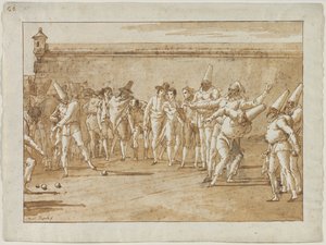Gra w kręgle, lata 90. XVIII wieku. autorstwa Giovanni Domenico Tiepolo