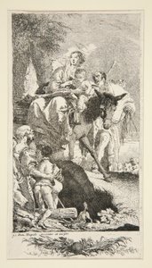 Święta Rodzina z Żebrakiem i jego Synem autorstwa Giovanni Domenico Tiepolo