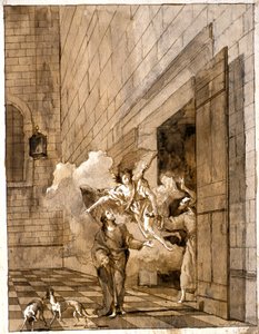 Uwolnienie świętego Piotra i świętego Jana z więzienia autorstwa Giovanni Domenico Tiepolo
